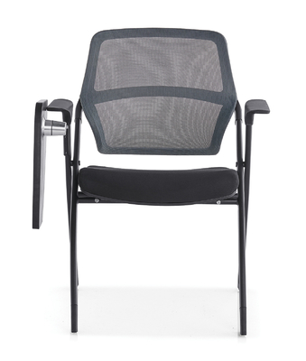 Silla de entrenamiento plegable negra Silla de oficina con reposabrazos en estilo moderno