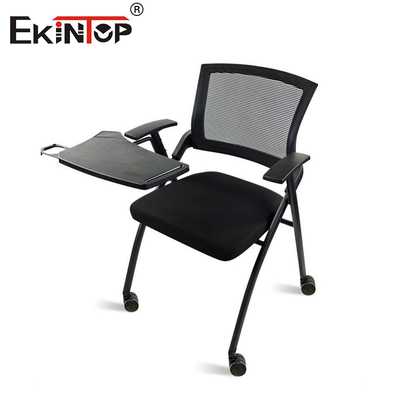 Silla de entrenamiento de estilo moderno con ruedas respirable de malla respaldo plegable