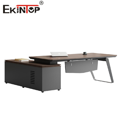 Escritorio de diseño de estilo moderno con gabinete de almacenamiento personalizable