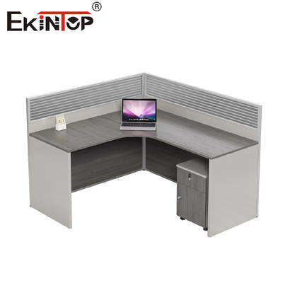 Estación de trabajo de oficina modular estilo comercial personalizable con material de madera