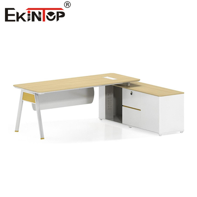 Descuento de estilo moderno Escritorio de madera con gabinete de almacenamiento