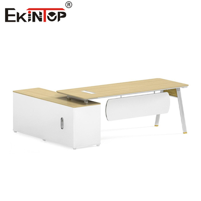 Descuento de estilo moderno Escritorio de madera con gabinete de almacenamiento