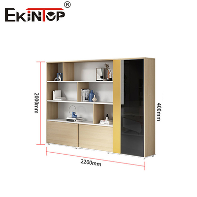 Armario de archivos de madera de color nuez Muebles de oficina para el hogar de estilo moderno