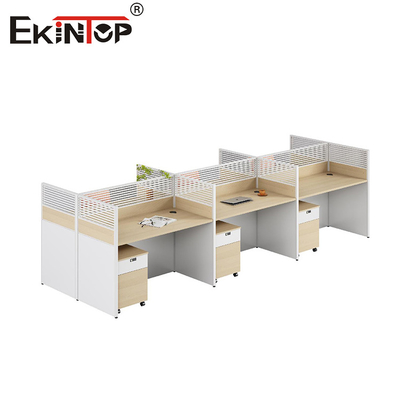 Estación de trabajo modular de estilo moderno con gabinete de almacenamiento de material de madera