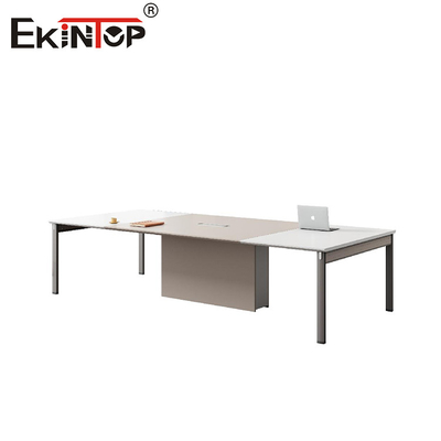 Piernas de aleación de aluminio moderno Mesa de conferencias para 6 personas Mesa de reuniones