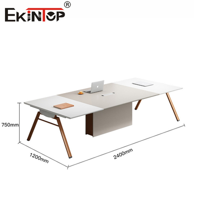 Piernas de aleación de aluminio moderno Mesa de conferencias para 6 personas Mesa de reuniones