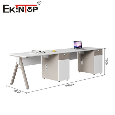 Espacio de trabajo moderno de oficina de color blanco Muebles de oficina Estación de trabajo Mesa de trabajo