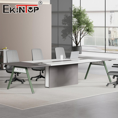 Muebles de oficina Piernas metálicas Escritorio de madera de estilo moderno