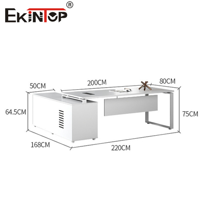 Diseño Moderno Estilizado Escritorio Ejecutivo Blanco Mesa de oficina