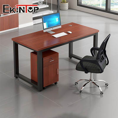 Escritorio de madera de estilo clásico con gabinete lateral Muebles de recepción de oficina