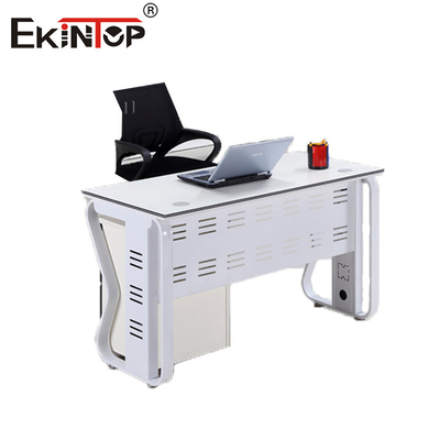 Muebles de recepción de oficina de estilo moderno Escritorio enmarcado en metal personalizable