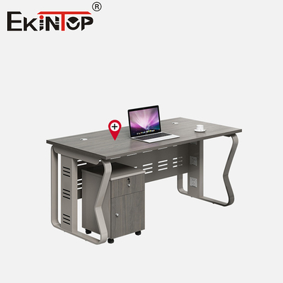 Muebles de recepción de oficina de estilo moderno Escritorio enmarcado en metal personalizable