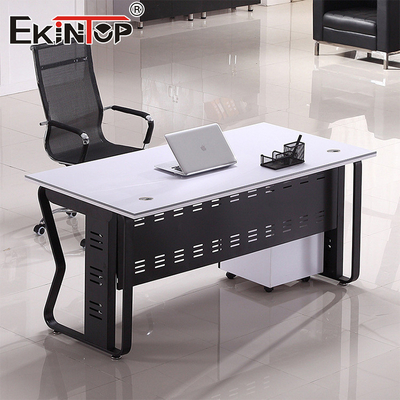 Fábrica de muebles de oficina de escritorio y recepción de madera de estilo moderno