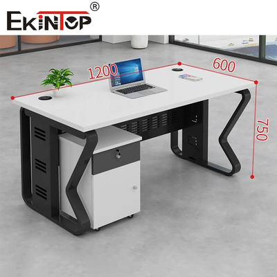 Escritorio de estilo industrial Escritorio de roble sólido personalizable con gabinete