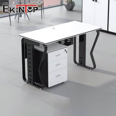 Precio de fábrica Escritorio ejecutivo con gabinete de almacenamiento Escritorio de computadoras de madera sólida