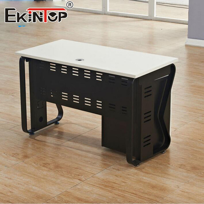 Escritorio para empleados personalizado en negro Escritorio de computadora de madera maciza para hogar