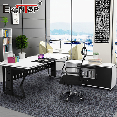 Muebles de negocios Precio de fábrica Material de madera resistente Escritorio Escritorio de madera