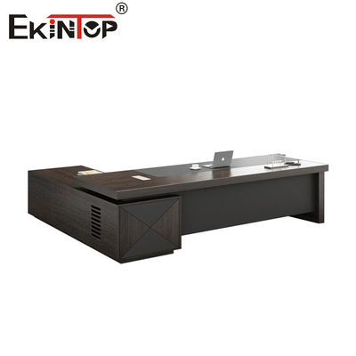 Escritorio ejecutivo de estilo comercial Escritorio de oficina de madera Escritorio grande con cajones