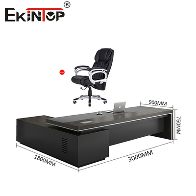Escritorio ejecutivo de estilo comercial Escritorio de oficina de madera Escritorio grande con cajones