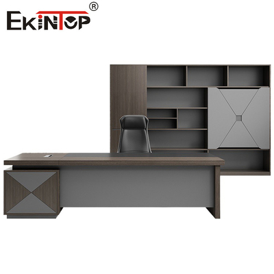 Fabrica de muebles comerciales Escritorios en forma de L personalizados Escritorio grande con cajón