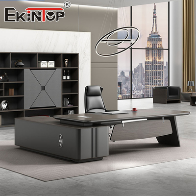 Estilo comercial Muebles de escritorio de escritorio de color marrón