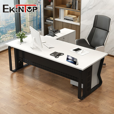 Escritorio de oficina de hogar blanco estilo moderno Material de madera Escritorio a medida