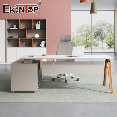 Escritorio de estilo moderno Material de madera personalizable Escritorio de madera de acacia
