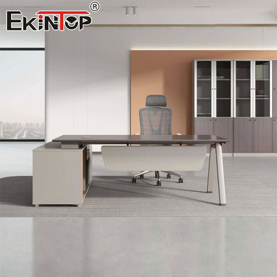Estilos industriales Cuadro de metal Escritorio de escritorio Administrador Mesa Mesa Mesa Mesa de madera de acacia