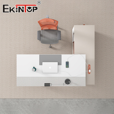 Moderno estilo MDF Material L Forma de madera de acacia Escritorio de oficina ejecutivo