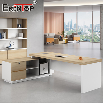 Mesa de oficina de madera de nuez de estilo moderno todo escritorio moderno