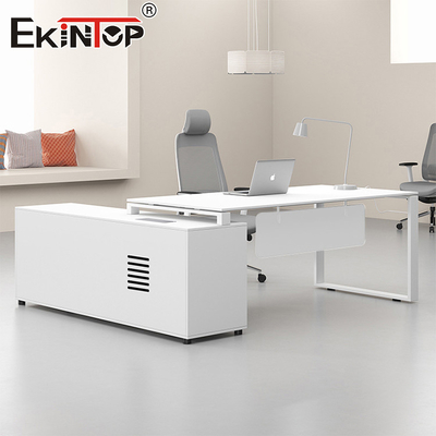 Escritorio de estilo minimalista blanco Todo escritorio moderno para la oficina en el hogar