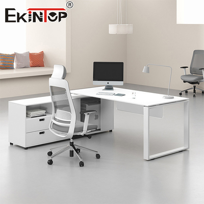 Escritorio de estilo minimalista blanco Todo escritorio moderno para la oficina en el hogar