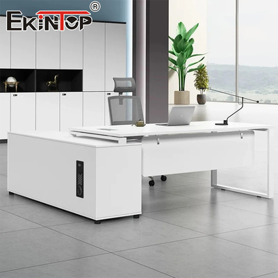 Escritorio de estilo comercial blanco de madera Mesa de reuniones Todo escritorio moderno