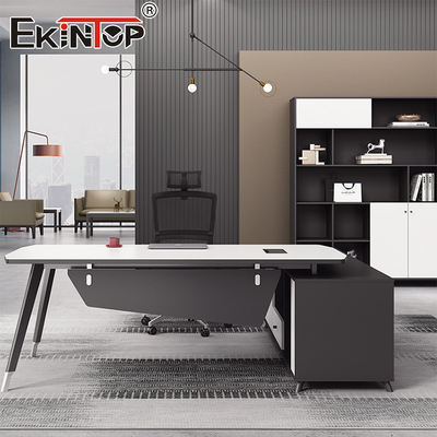 Muebles de oficina de escritorio de escritorio blanco