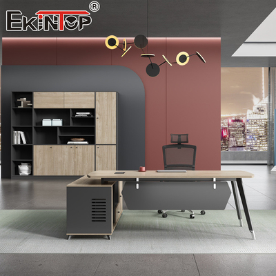 Conjunto de muebles de oficina Escritorio comercial Escritorio ejecutivo con cajones