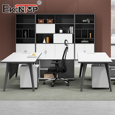 Escritorio personalizado Mesa de madera en forma de L Escritorio moderno Muebles de escritorio modular