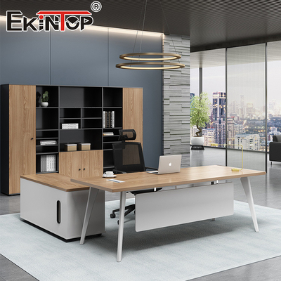 Escritorio moderno en forma de L Escritorio de computadoras Escritorio modular Gerente de muebles Mesa ejecutiva