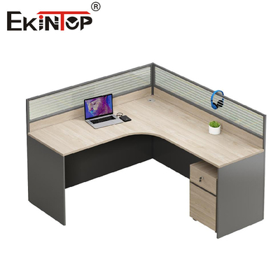 Muebles de oficina modernos de madera maciza Escritorio en forma de L Mesa de escritorio pequeña Mesa de escritorio