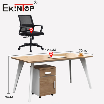 Diseño de escritorio de estilo moderno con piernas de metal Mesa de escritorio pequeña