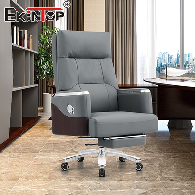 Silla giratoria de cuero Ergonomía Muebles de oficina ejecutivos Sillones de oficina comerciales