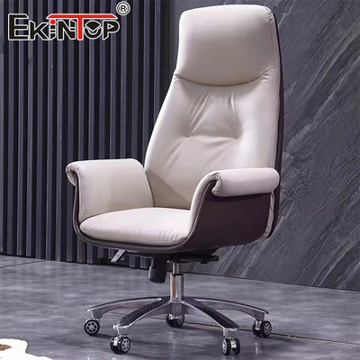 Silla de dormitorio de cuero ergonómico ejecutivo de espalda alta de PU sillas de oficina comerciales
