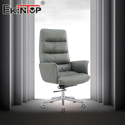 Silla de oficina con respaldo alto Ergonómico de alta calidad con marco de metal Silla de oficina de cuero de PU Sillones de descanso