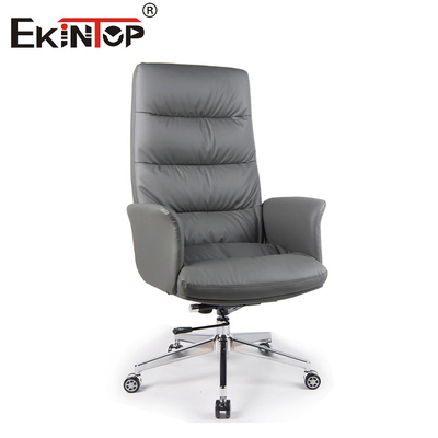 Silla de oficina con respaldo alto Ergonómico de alta calidad con marco de metal Silla de oficina de cuero de PU Sillones de descanso