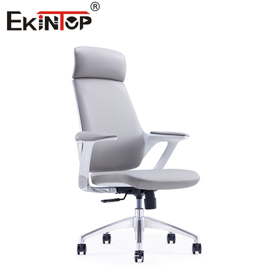Al por mayor Comfortable 360 grados giratoria silla de oficina de cuero blanco sillas de descanso