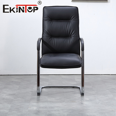 Silla de oficina de cuero de PU con respaldo alto, ejecutivo ergonómico, marco de metal, sillas de oficina de calidad