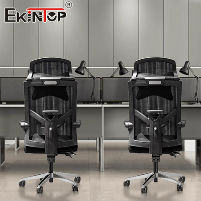 Muebles de oficina de diseño sencillo ajustable giratorio de espalda alta silla de oficina de malla completa