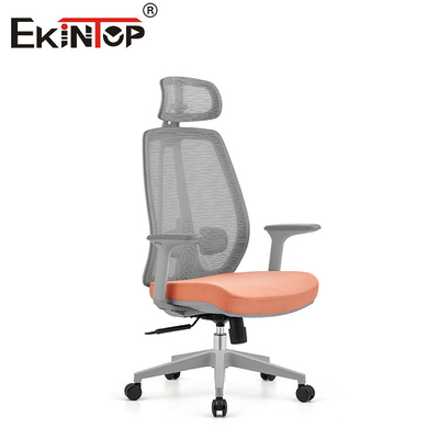 Silla de oficina giratoria moderna ergonómica ajustable de malla con almohadilla de reposabrazos PU