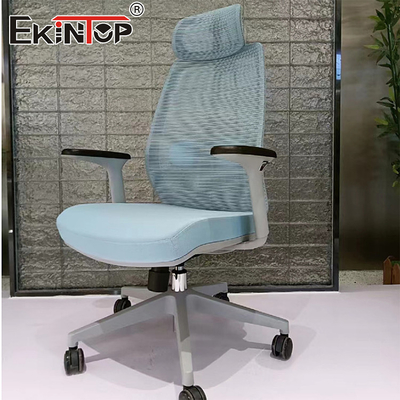 Sillón de oficina con respaldo lumbar ajustable giratorio