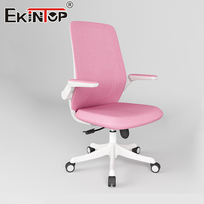 Silla de oficina ergonómica portátil de color rosa