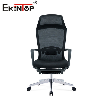 Silla ajustable de malla de espalda de base de aluminio Fabricante Silla de oficina resistente